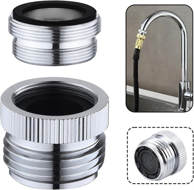 Adaptador grifo manguera jardín con aerador 3/4 pulg cromado