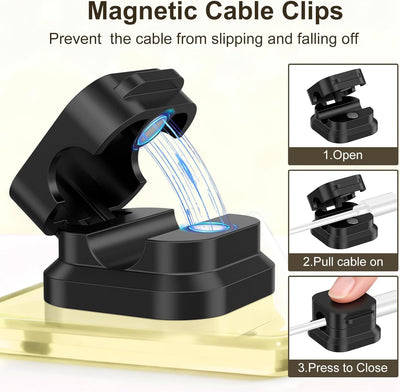 Pack 10 Organiz. Cables USB Magnéticos