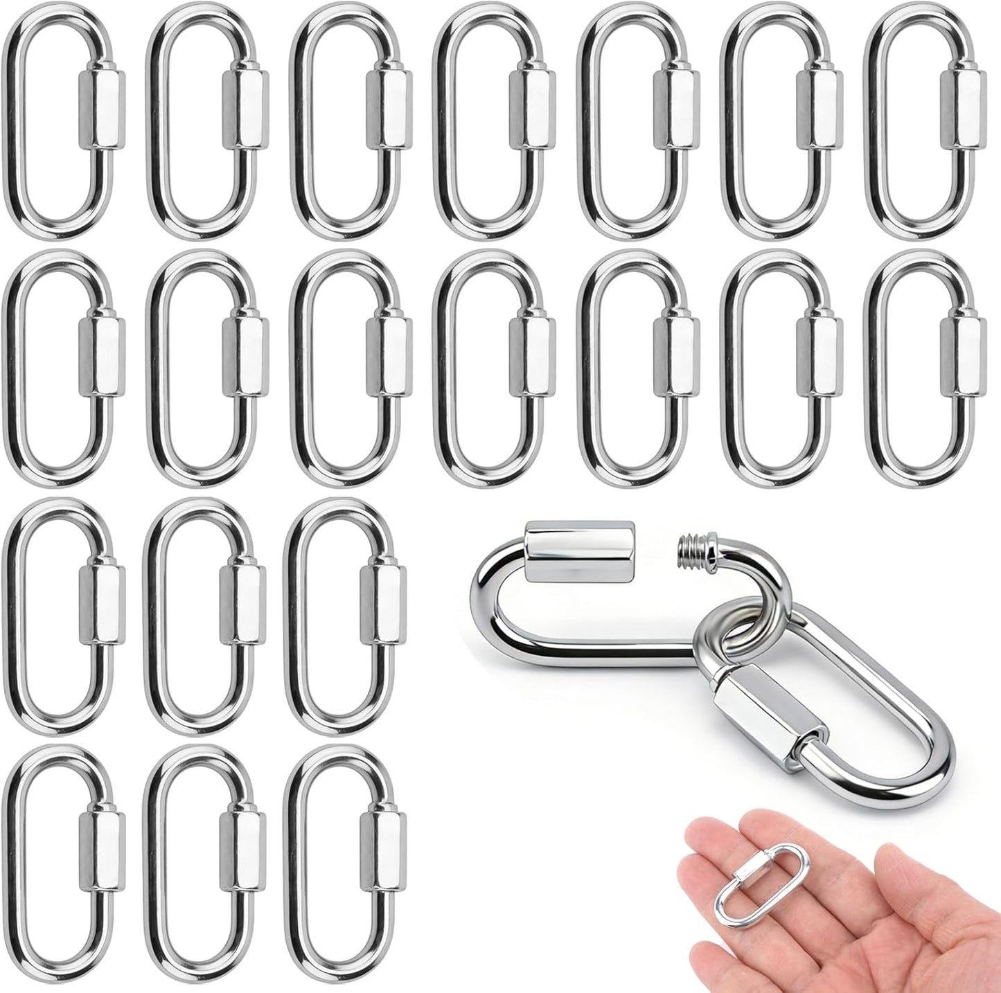 20 Pzas Eslabones Acero Inox 304 Marina Resistente