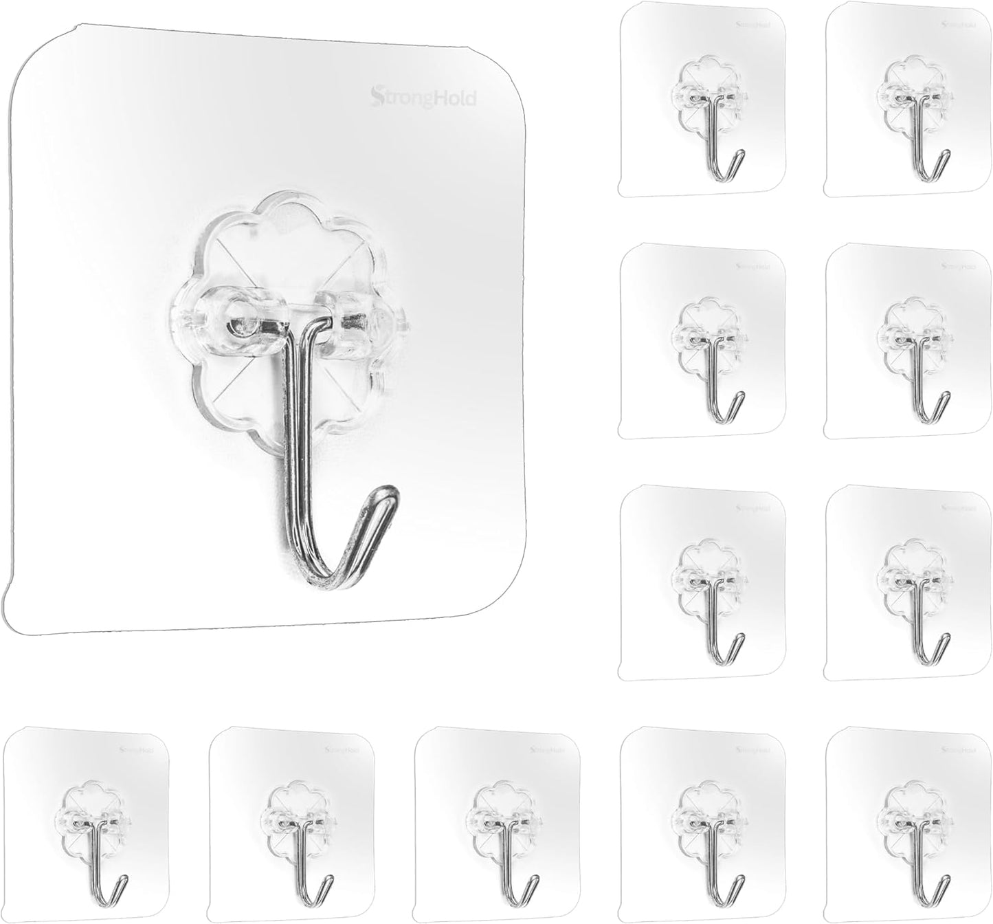 Ganchos pared invisibles adhesivos transparentes reutilizables