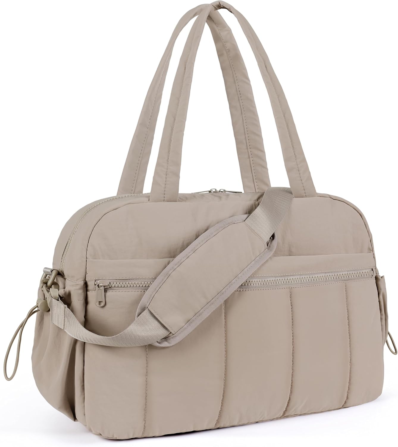 Maleta viaje ligera para mujer con bolsillo húmedo camel