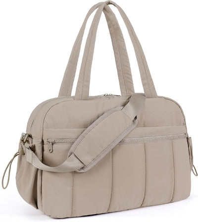 Maleta viaje ligera para mujer con bolsillo húmedo camel