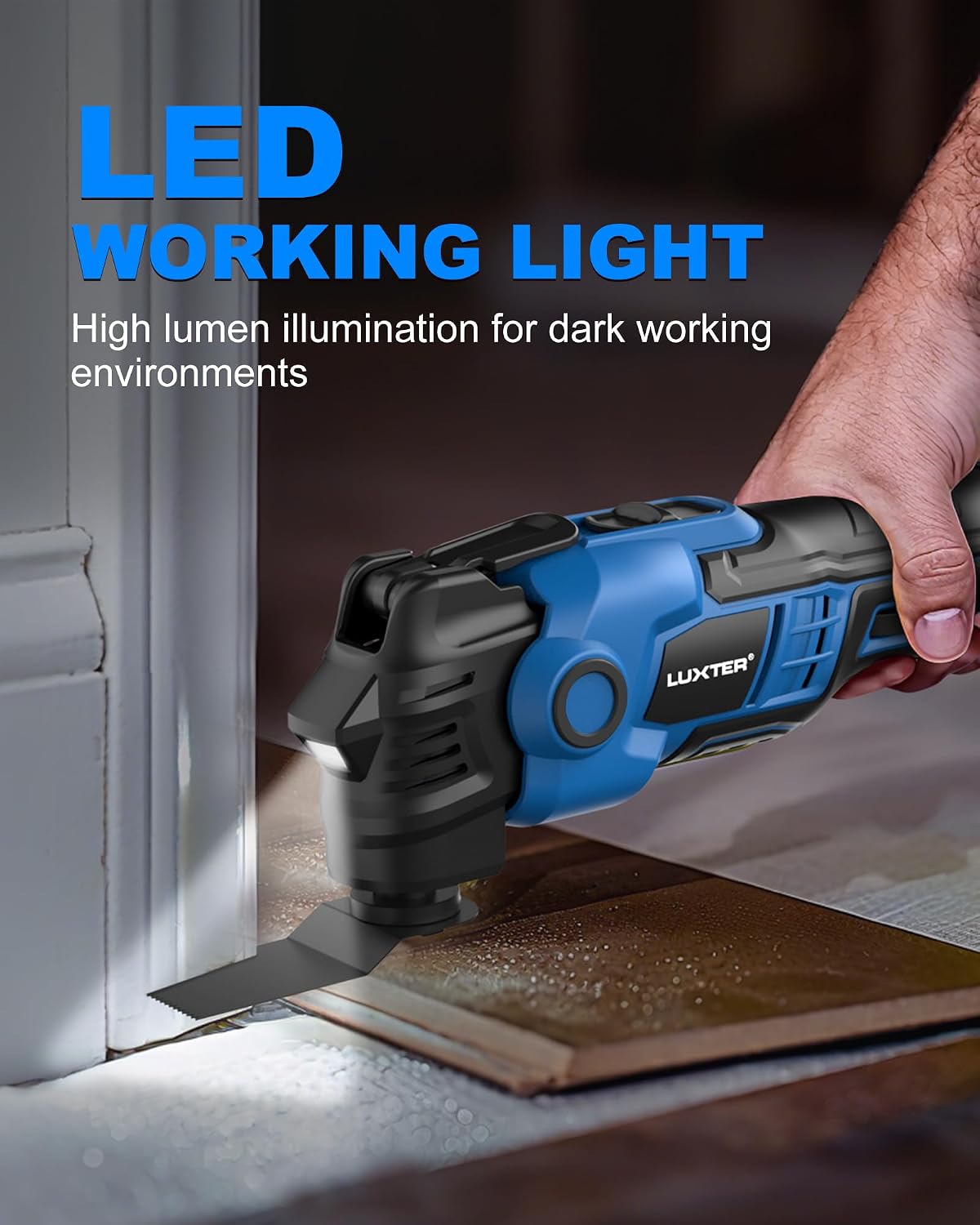 Multiherramienta oscilante 20V 6 vel 3.5° para madera y lijar