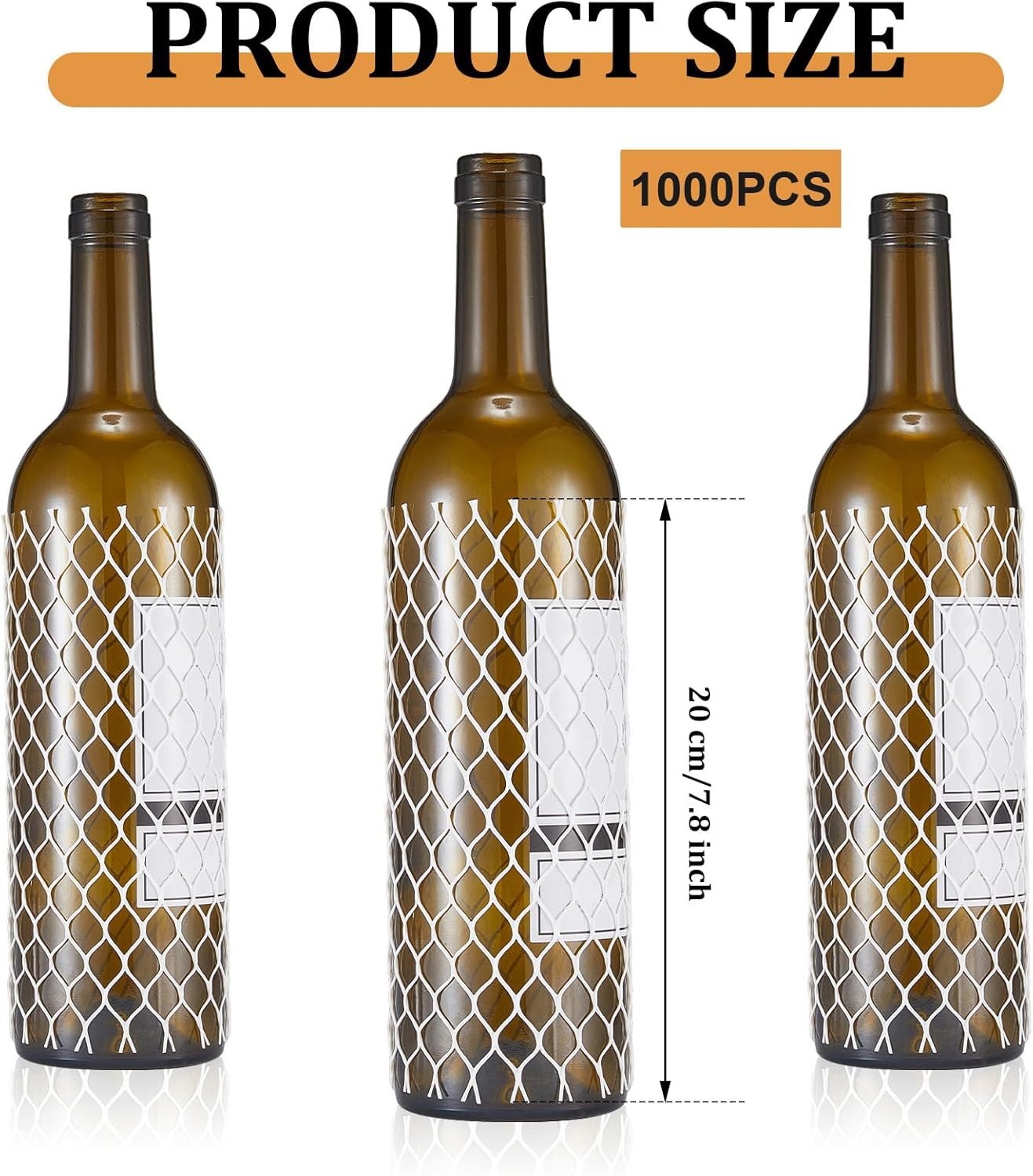 Fundas protectoras de malla para botellas de vino 7.8pulg