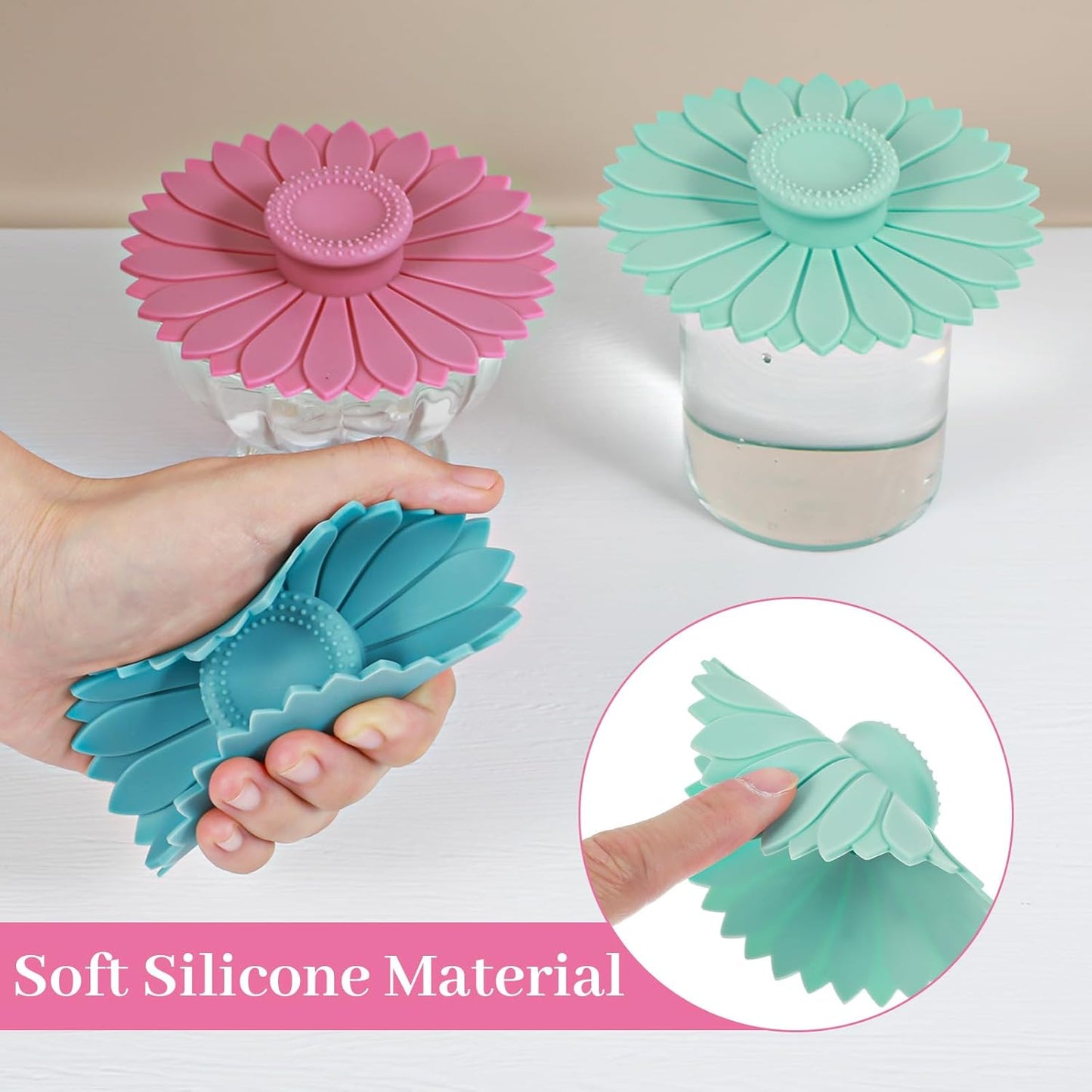 3 fundas silicona taza flexibles multicolor té café sin BPA