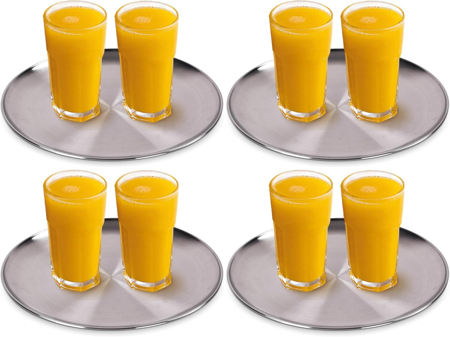 Bandeja redonda acero cromado para barra 13.3x0.4pulg
