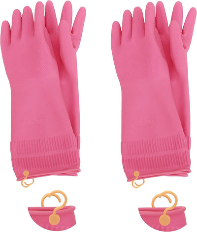 2 Pzas Guantes Látex Reutilizables Antideslizantes para Lavado