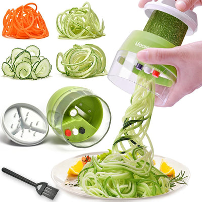 Cortadora de verduras de mano 4 en 1 para espaguetis de calabacín