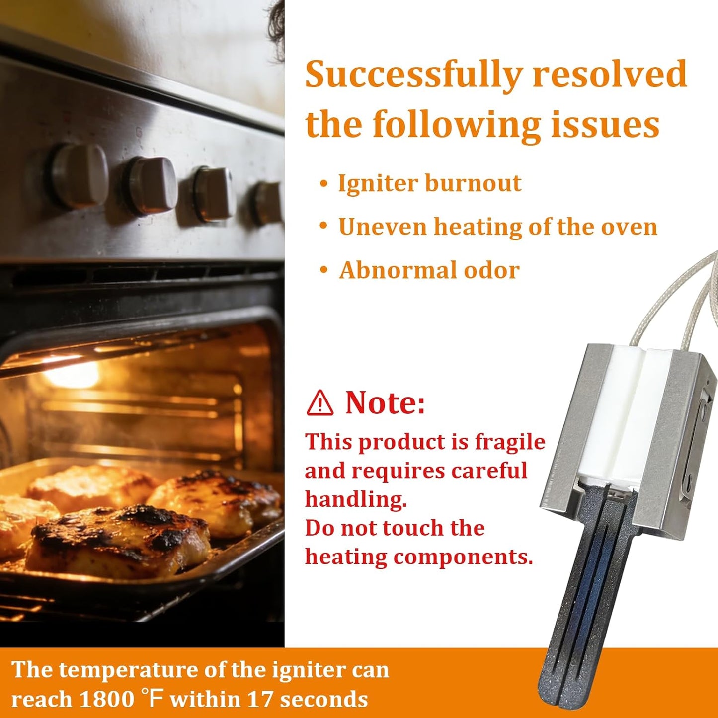 Repuesto encendedor horno gas estilo flat bake