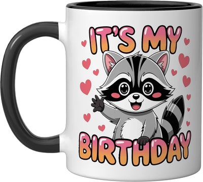 Taza Cerámica Ratoncito Celebración Negro/Blanco