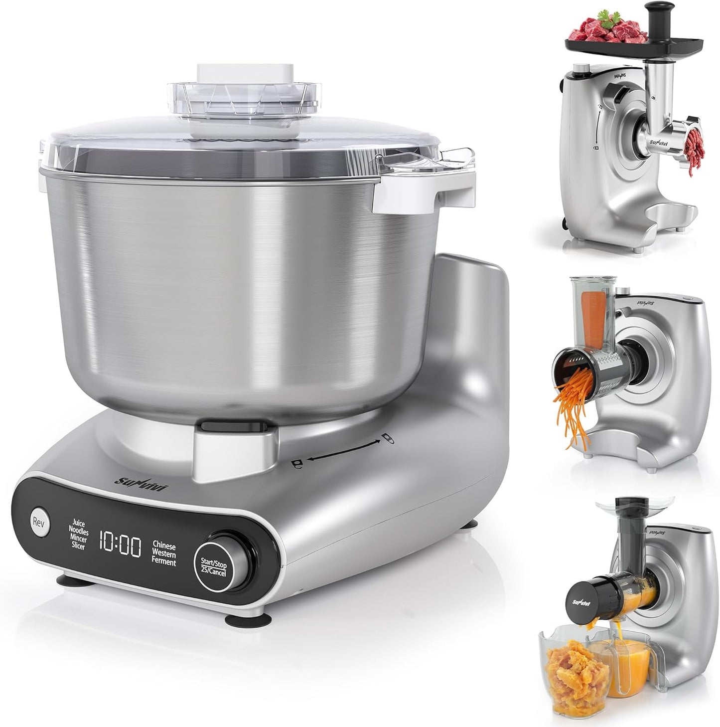 Mezclador 4en1 5.3qt para masa china y occidental