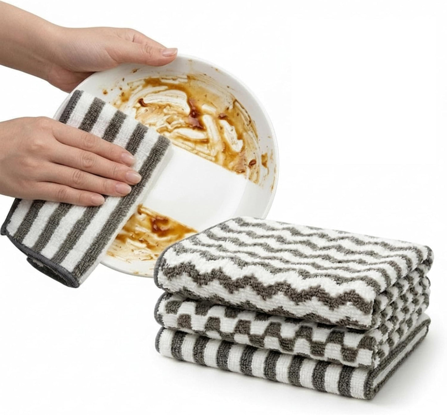 Toallas de cocina modernas altamente absorbentes reutilizables para platos encimeras y secado