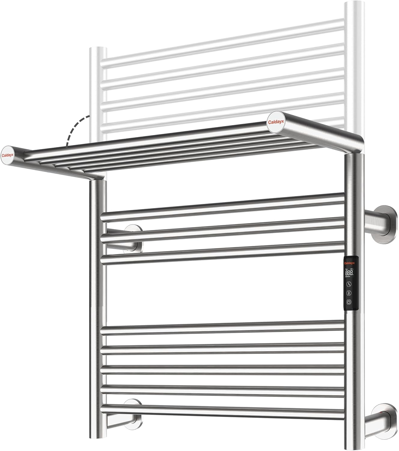 Toallero calefactable plegable doble zona control voz