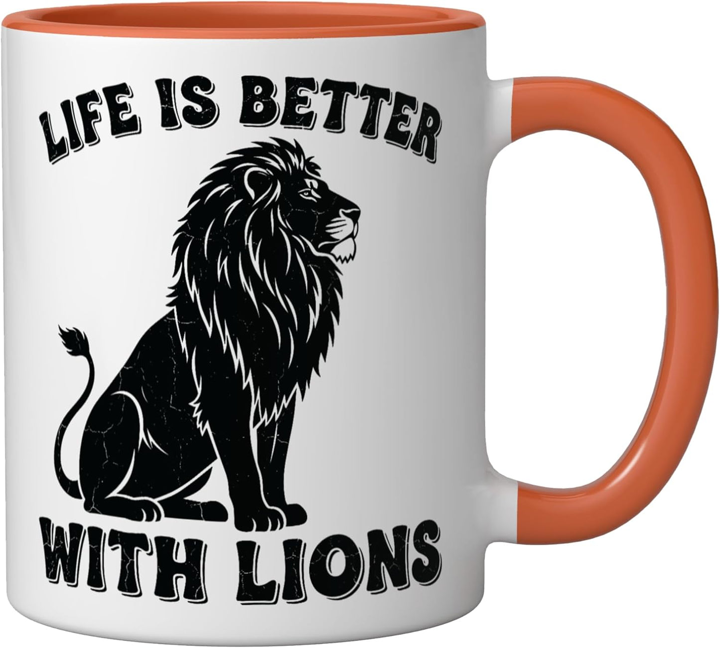 Taza Cerámica Naranja/Blanca