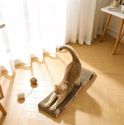 Almohadilla rascador gato doble cara 90° cartón corrugado