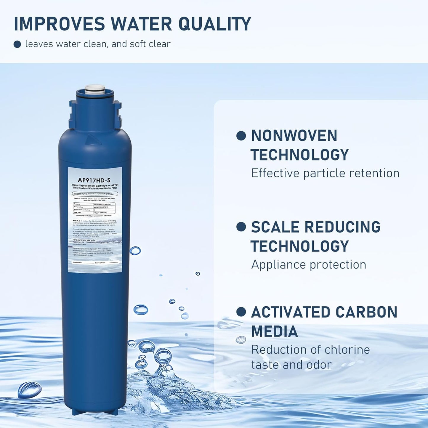 Repuesto filtro agua cambio rápido para sistema 3M Aqua-Pure
