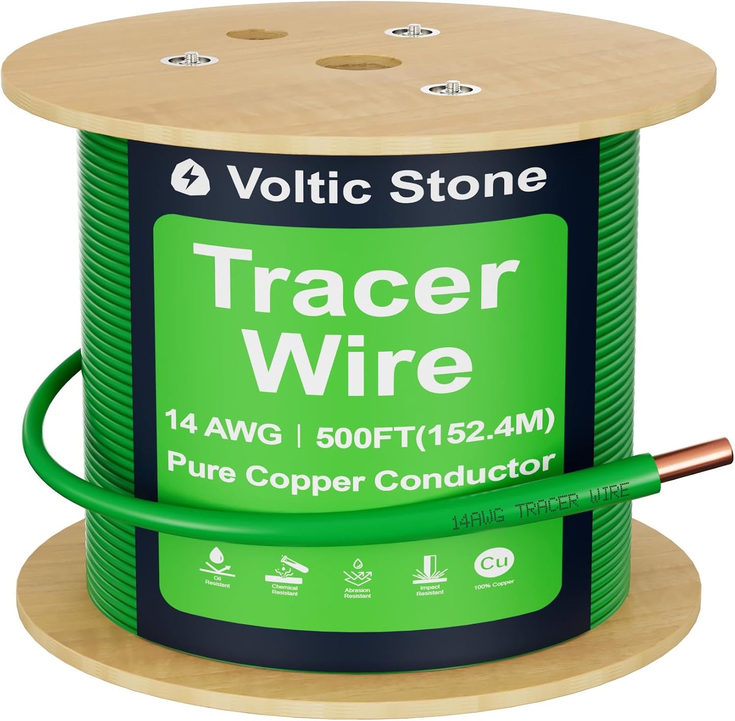 Cable trazador 14 AWG 100% cobre sólido HDPE resistente