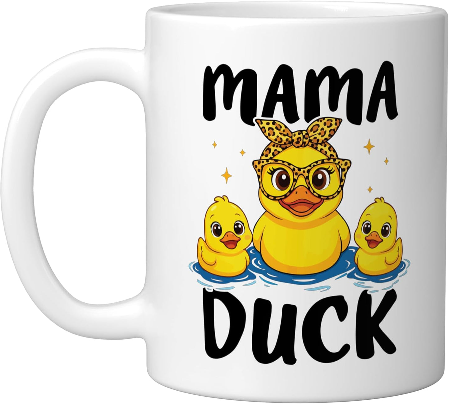 Taza Cerámica con Patos de Plástico Amarillo para Mujer y Niños