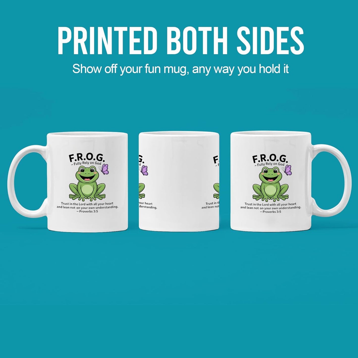 Taza de cerámica con texto «Fully Rely On God», motivacional, regalo para pastor