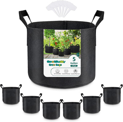 6 Pzas Bolsas Cultivo Tela Resistente para Verduras y Tomates