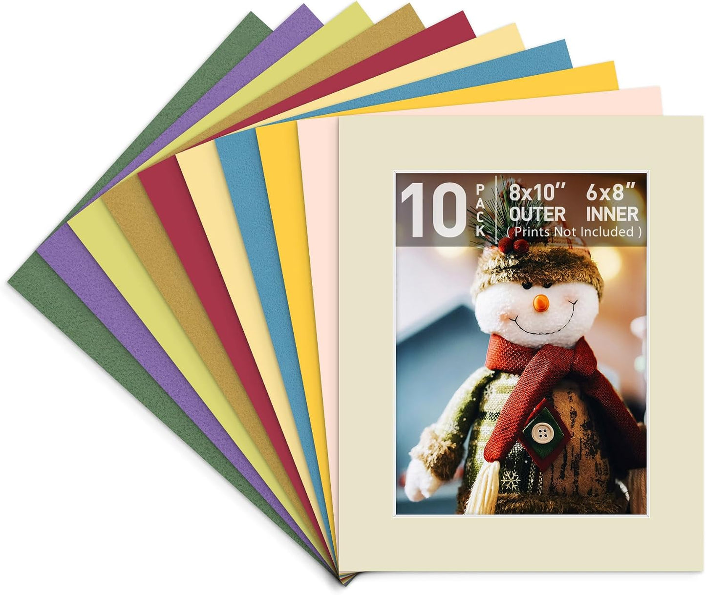 Pack 10 Marcos Fotos 8x10pulg Biselado Blanco 4 Capas