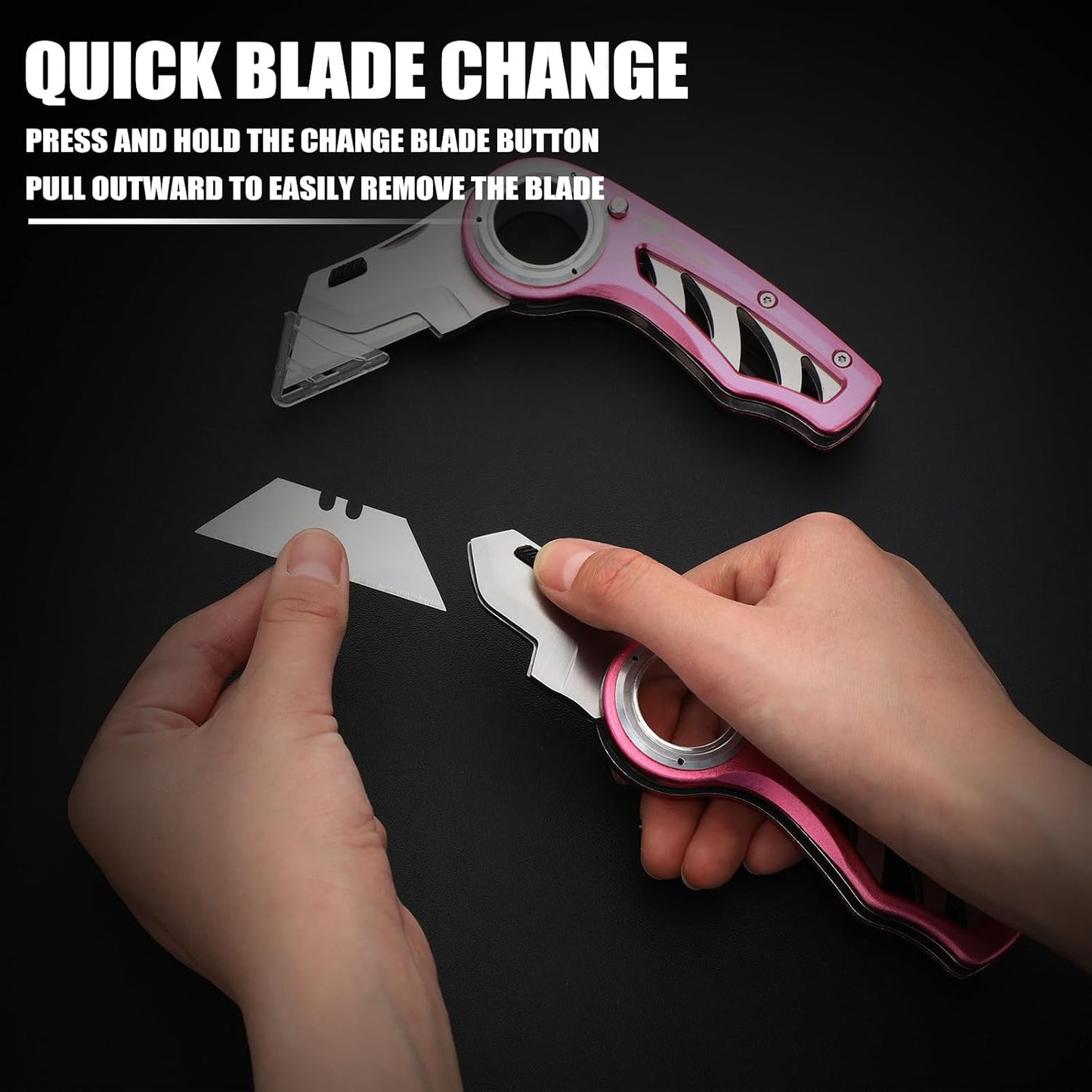 2 Pzas Cuchillo Utilitario Plegable con Asa Antiderrap