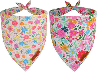 Bandana floral perro tela ra ajustable para medianos y grandes
