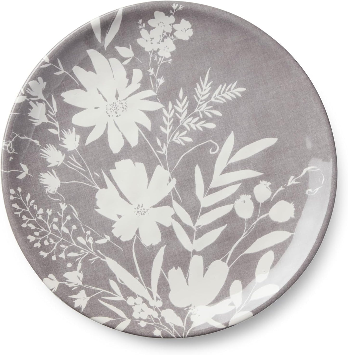 Platos de cerámica Wildflowers juego de 4 platos florales surtidos acuarela 11 pulgadas