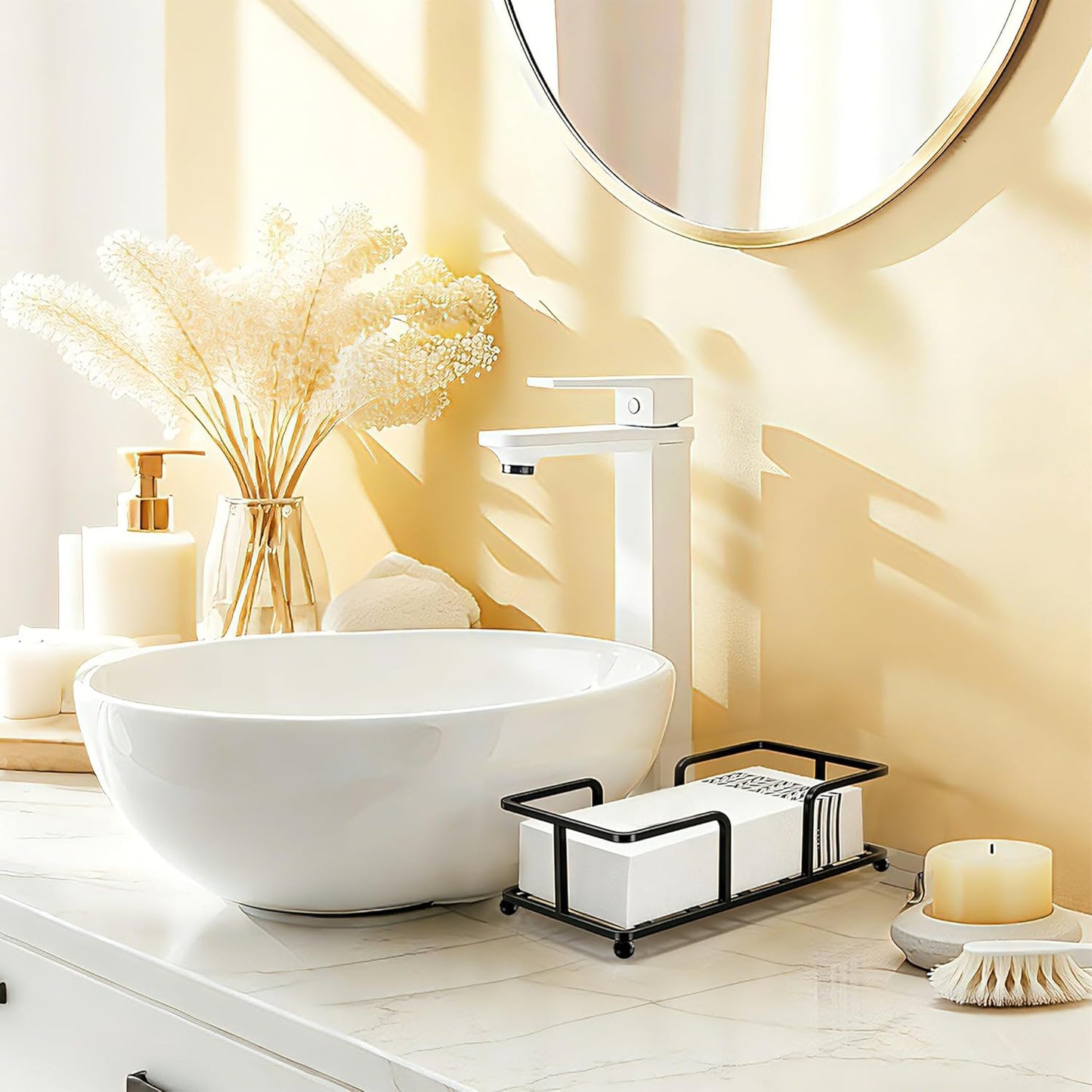 Toallero de papel para baño y cocina negro