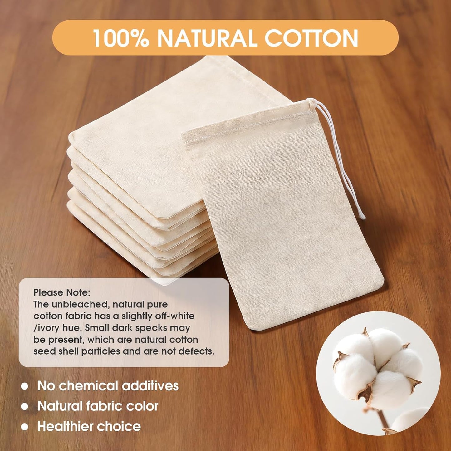 Bolsas de muselina reutilizables con cordón para especias té hierbas sopa café