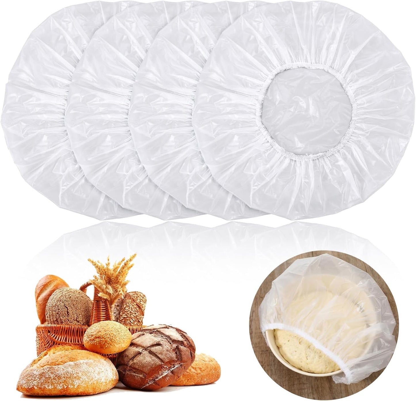 4 fundas reutilizables para cuencos pan 12pulg goma EVA