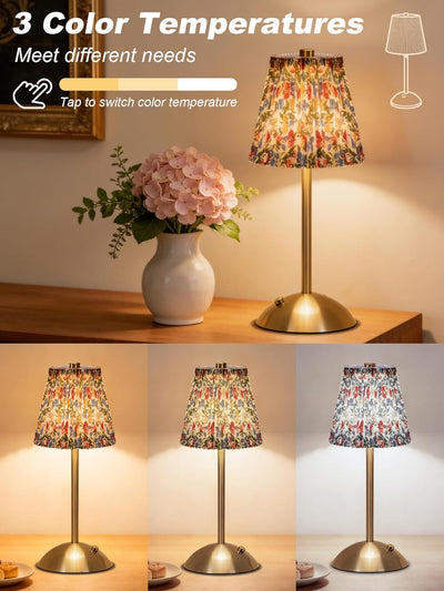 Lámpara mesa inalámbrica LED táctil 3 colores regulable