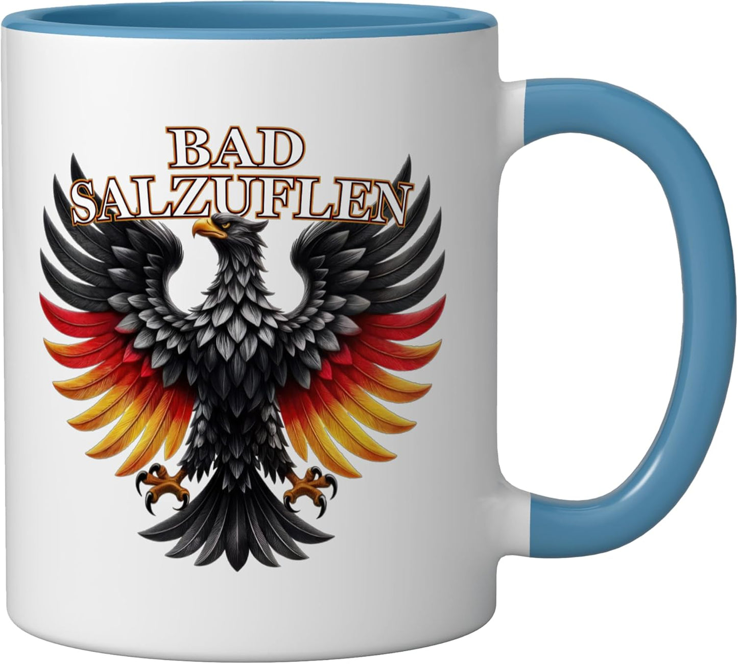 Taza cerámica souvenir Alemania azul/blanco