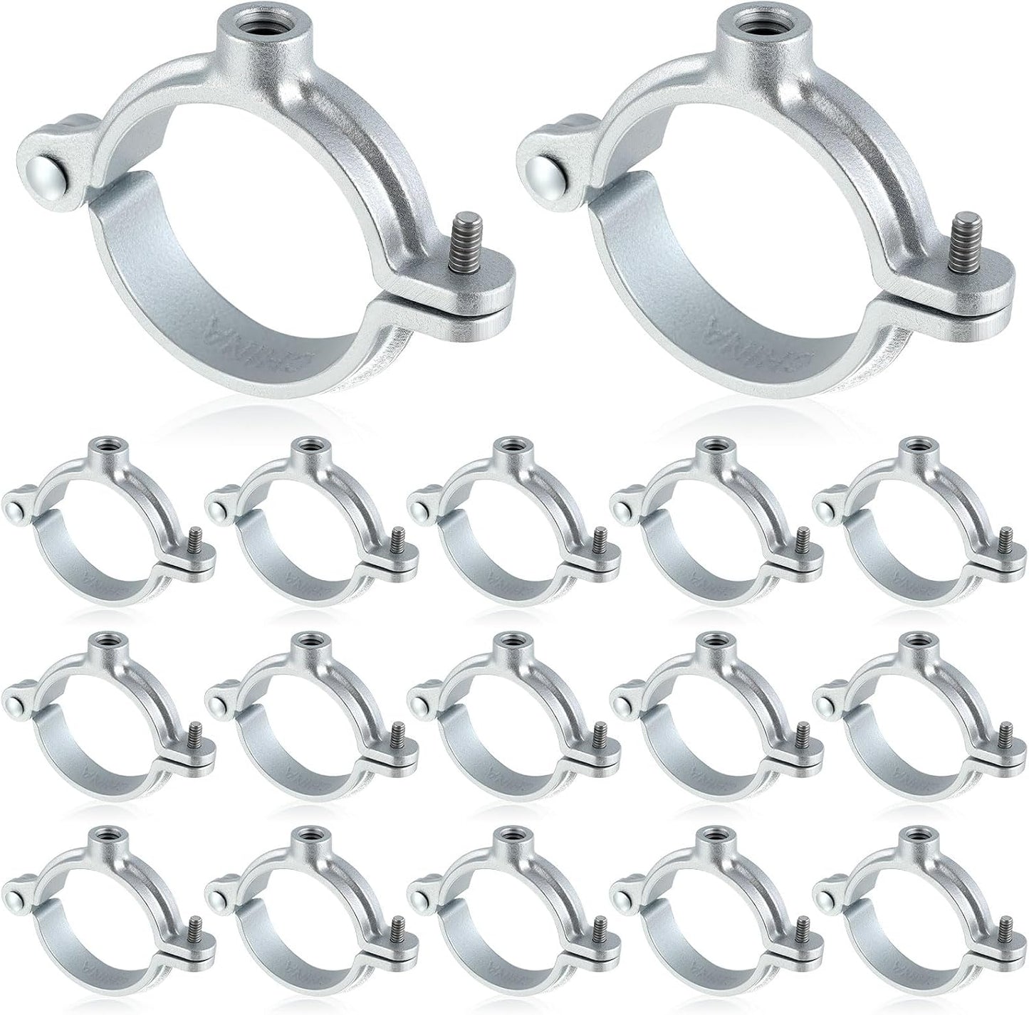 20 Ganchos Tubo 1-1/2pulg Soporte Hierro Galvanizado Pared Techo