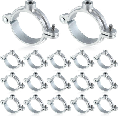 20 Ganchos Tubo 1-1/2pulg Soporte Hierro Galvanizado Pared Techo