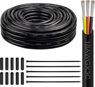 Alambre PVC estañado cobre 25ft 18/3 conductores