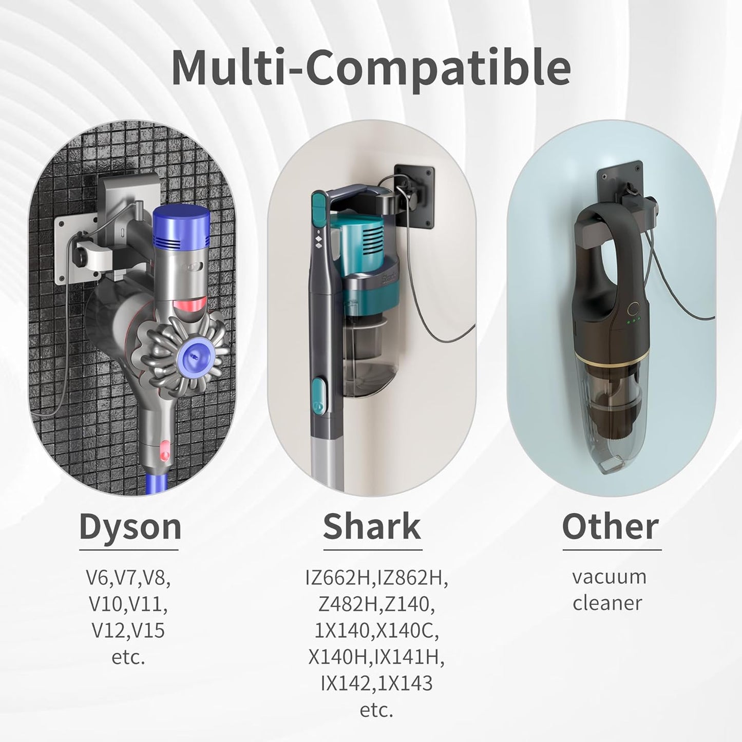Soporte pared para Shark Dy-Son IX141 IZ562H gris