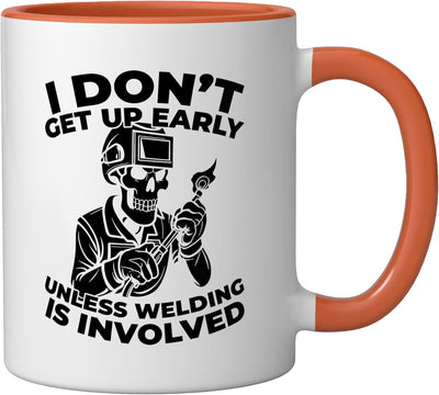 Taza Cerámica Soldador Metal Orange/Blanco