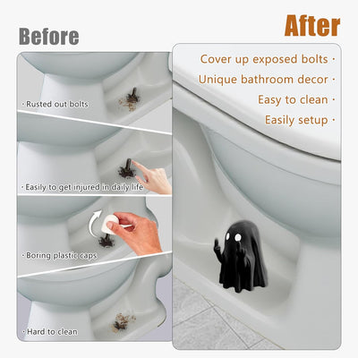 Fundas de inodoro con fantasma Halloween decorativas
