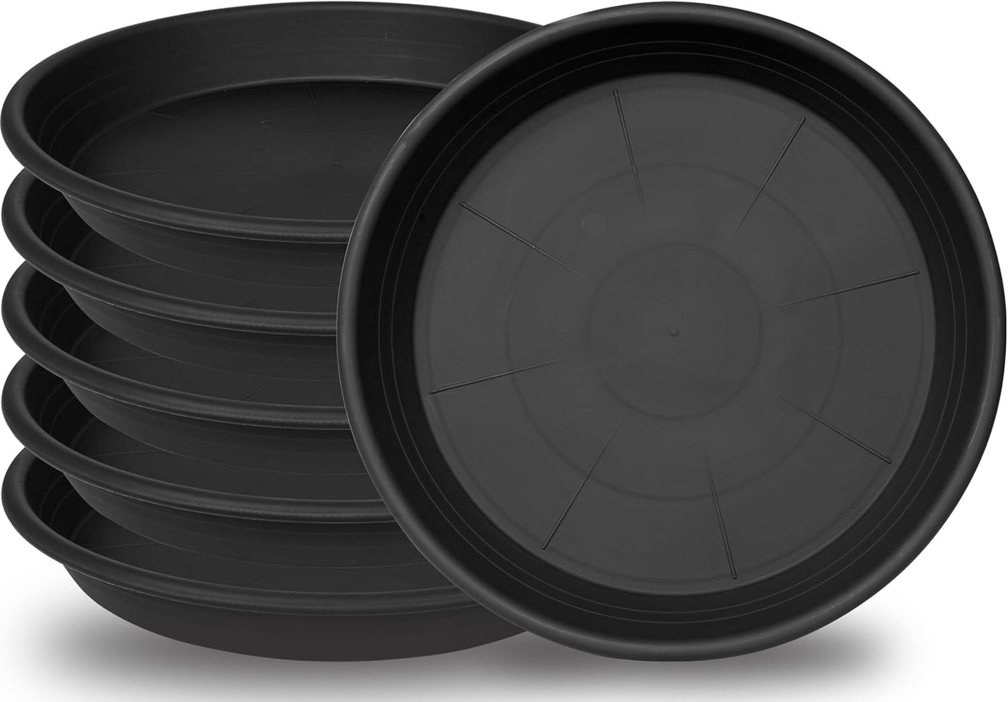 6 Pzas Platillos Plástico 10pulg para Macetas Interiores