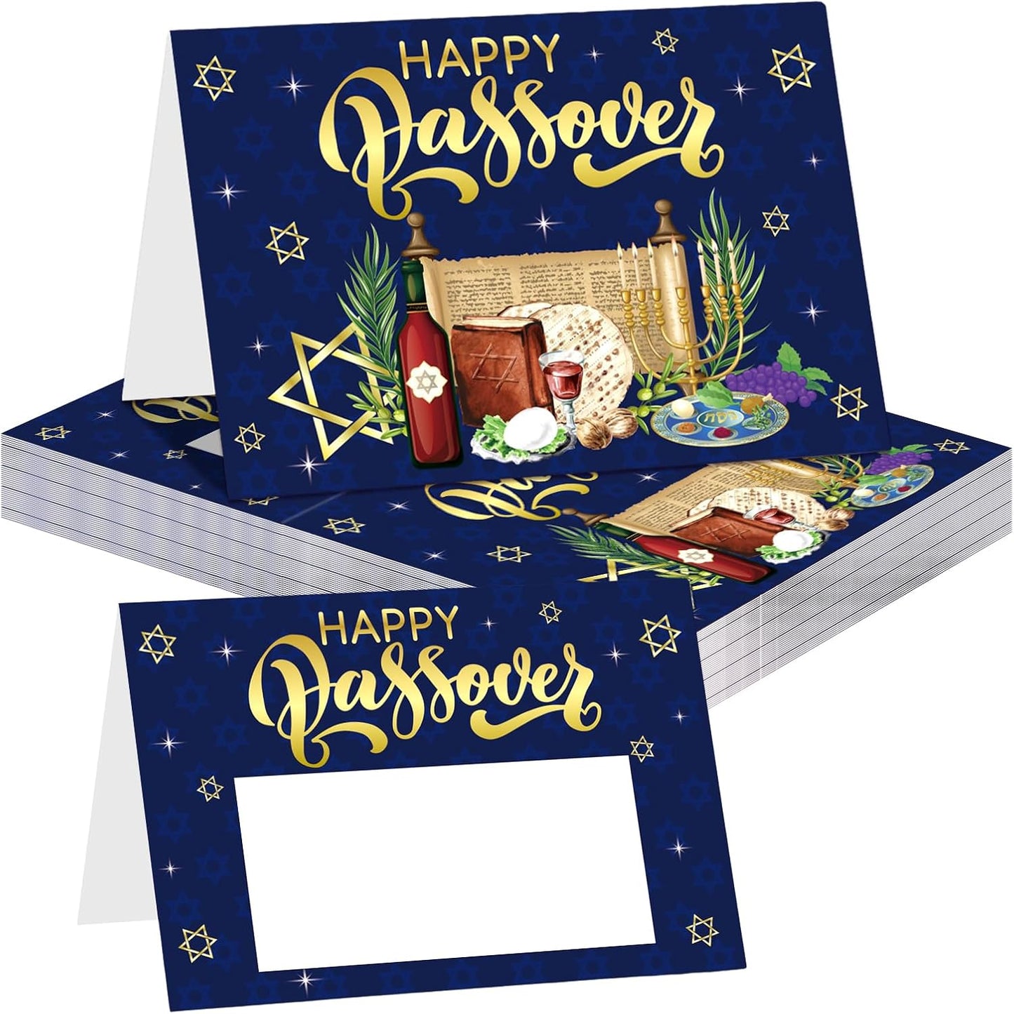 40 Tarjetas Matzah Pesaj 3.9x3.9pulg Decoración Fiesta