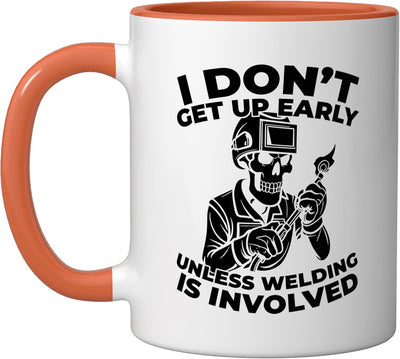 Taza Cerámica Soldador Metal Orange/Blanco