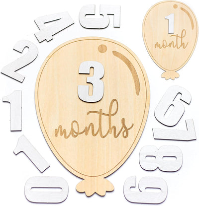 Tarjetas hitos mensuales madera para bebé