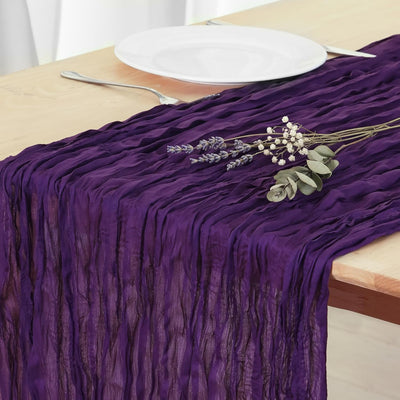 Camino de mesa morado 35x120 pulgadas paquete de 3 para fiestas