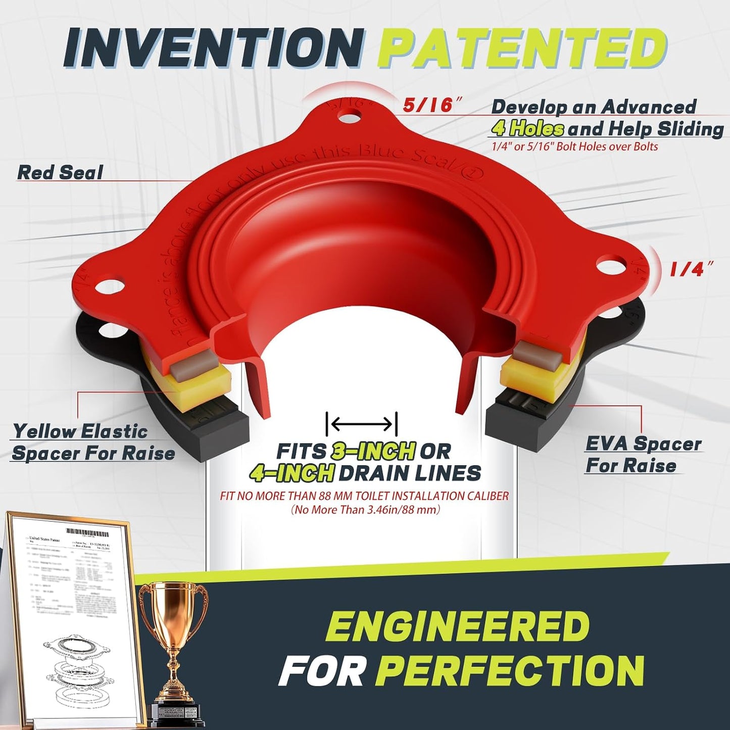 Kit reparación brida inodoro manguera 3/4" cera elástica