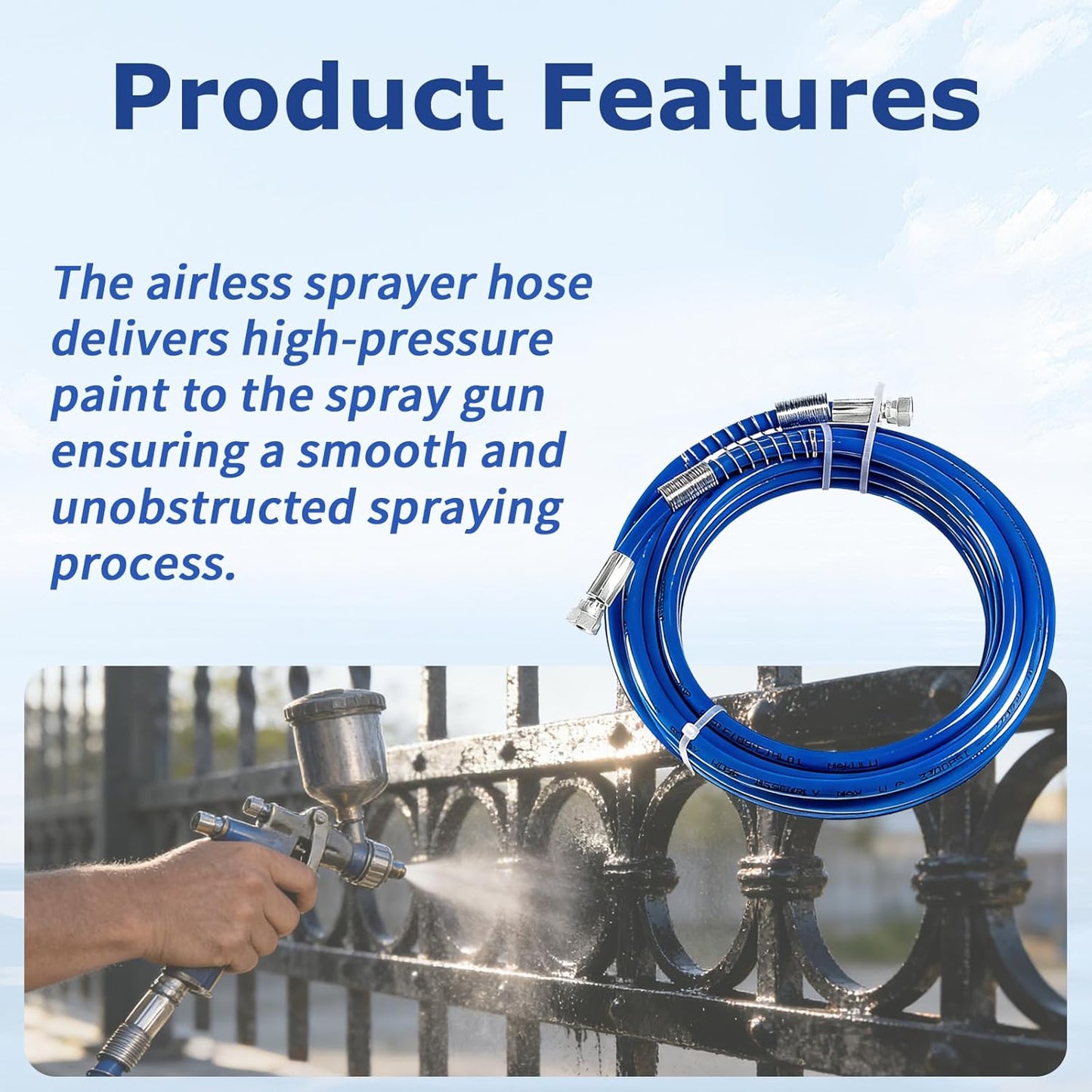 Manguera pintura airless 1/4x25ft 3600psi comp Graco