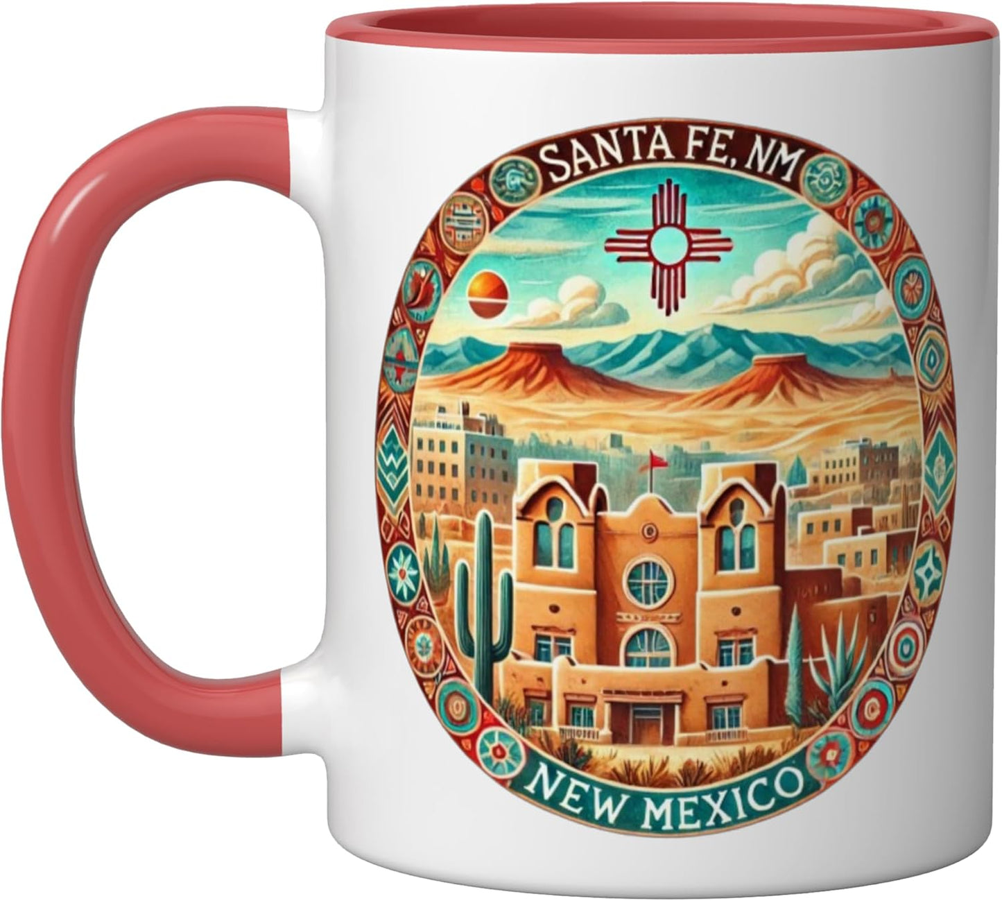 Taza Cerámica Sudeste Desierto Rojo/Blanco