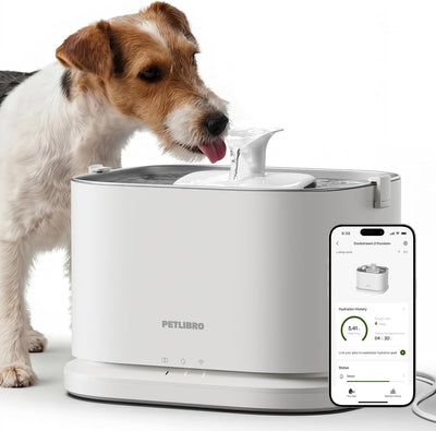 Fuente agua perros silenciosa acero inox 3L con app