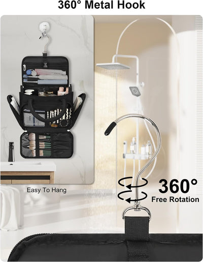 Neceser colgante mujer organizador maquillaje viaje negro