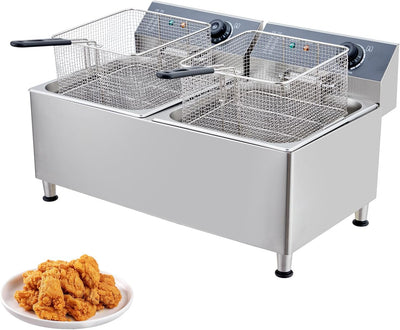 Freidora eléctrica acero inox 11L 1700W termostato ajustable
